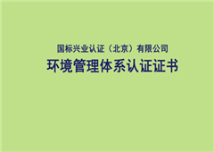 環境中文證書